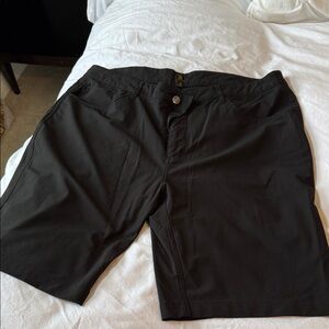 Men's Black Flat Front Shorts